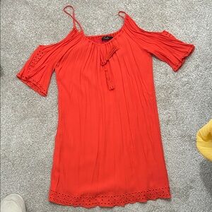 Red Cold Shoulder Dress